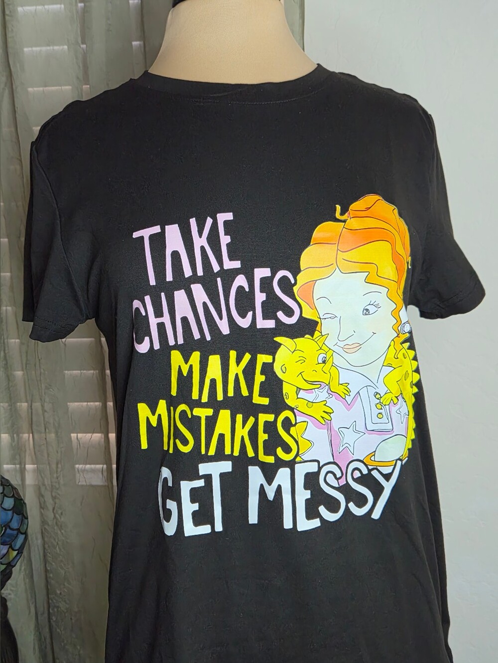 Graphic "Take Chances Make Mistakes Get Messy" Black Tee #0430